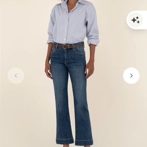 Kut from the Kloth Dark Wash Kelsey Fab Ab Ankle Flare Jeans